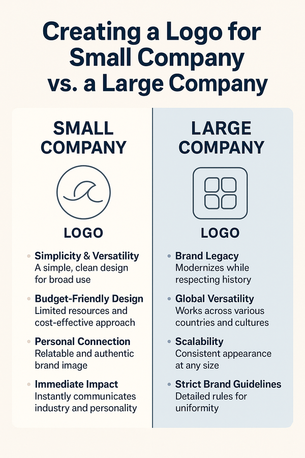 Creating a Logo for a Small Company vs. a Large Company