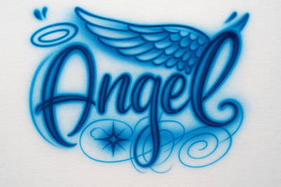 Airbrushed Name Design