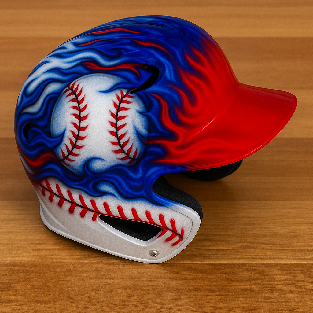 Custom Airbrushed Baseball Helmets – Stand Out on the Field