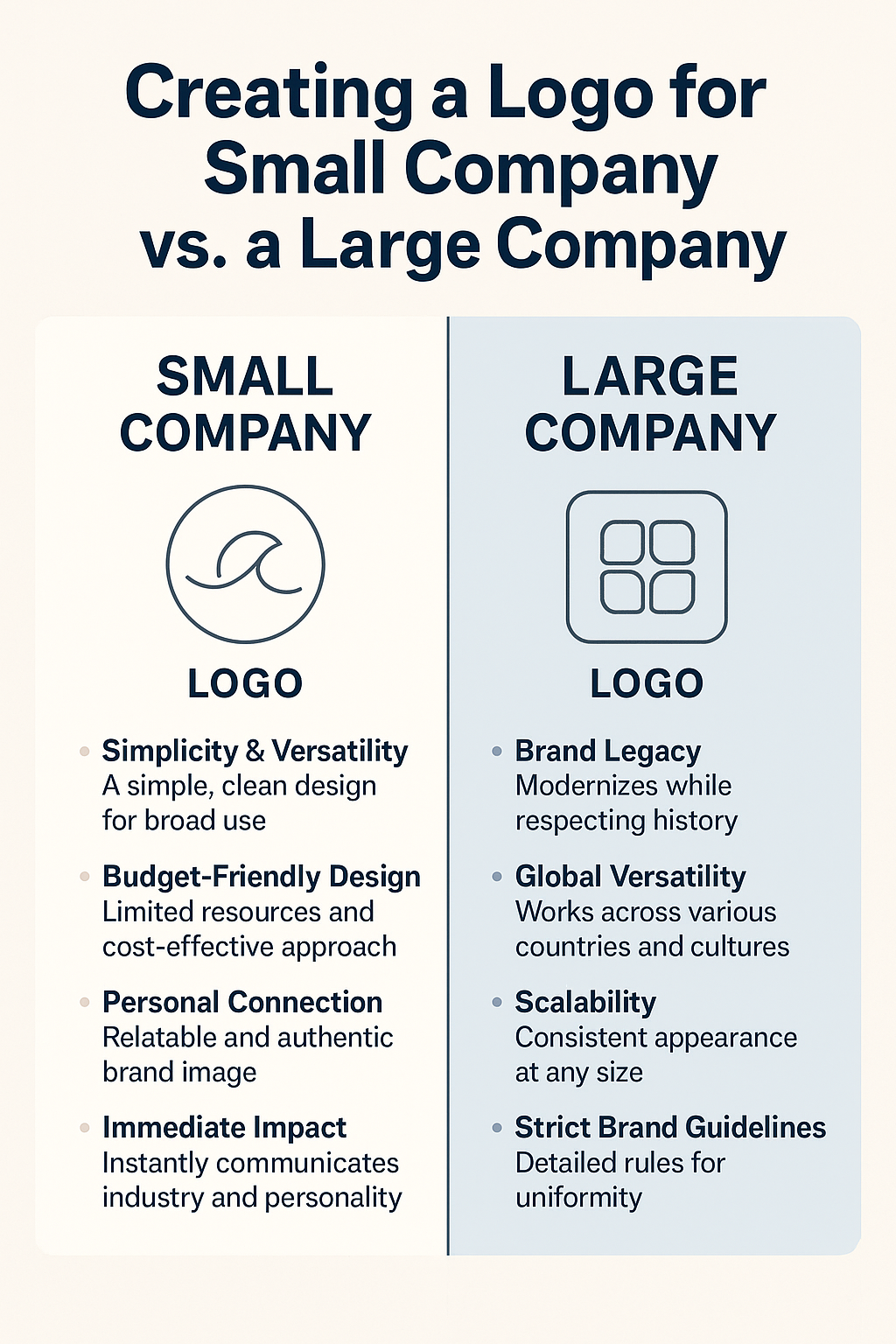 Creating a Logo for a Small Company vs. a Large Company