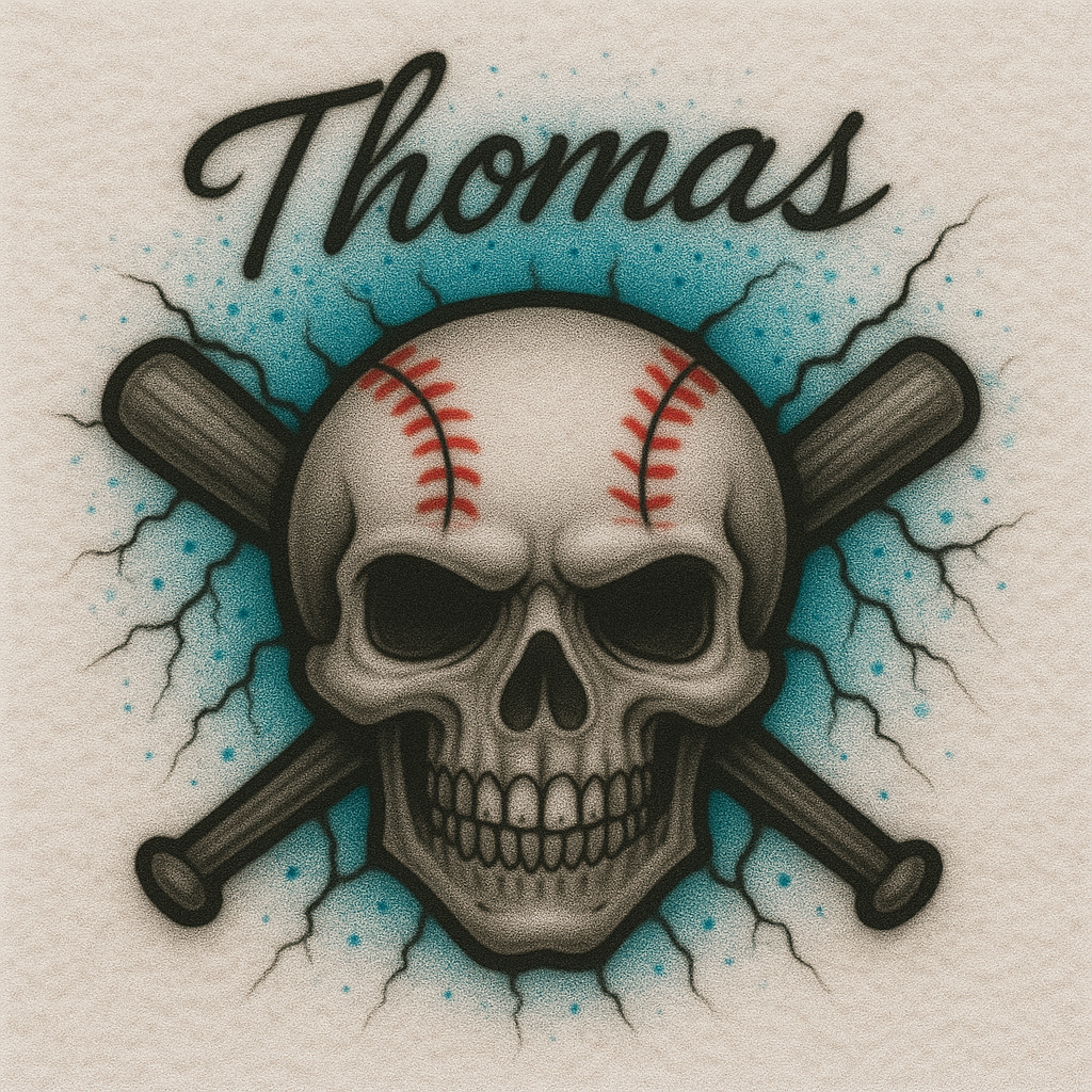 Baseball Skull Design