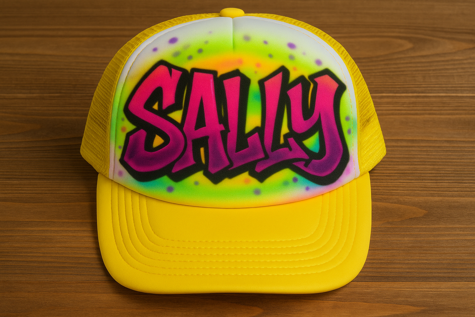 Sally Name Design on Hat