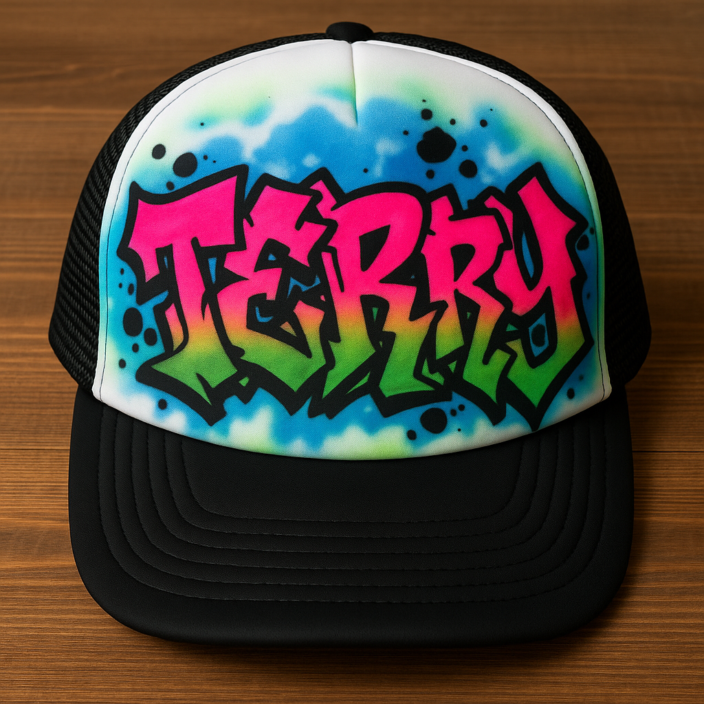 Terry Name Design on Hat