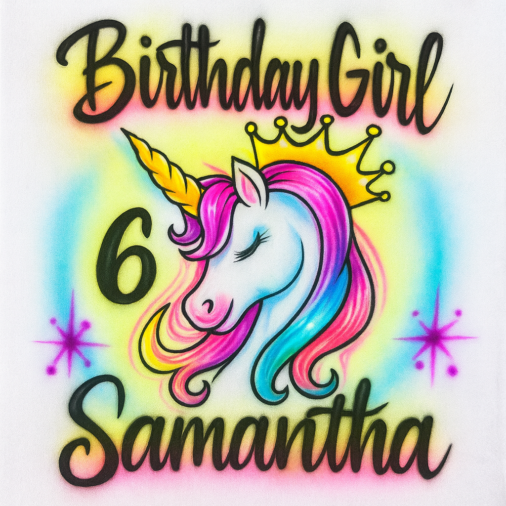Unicorn Birthday Girl Design